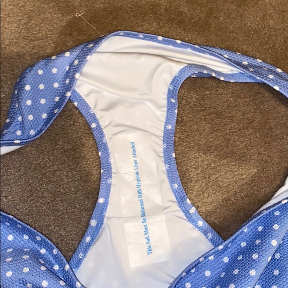 Sky blue and white polka dot bikini - Picture 4 of 5
